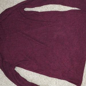 ⭐apt. 9 Slim Fit Women's V Neck Sweater Size Medium Merino Blend Burgundy